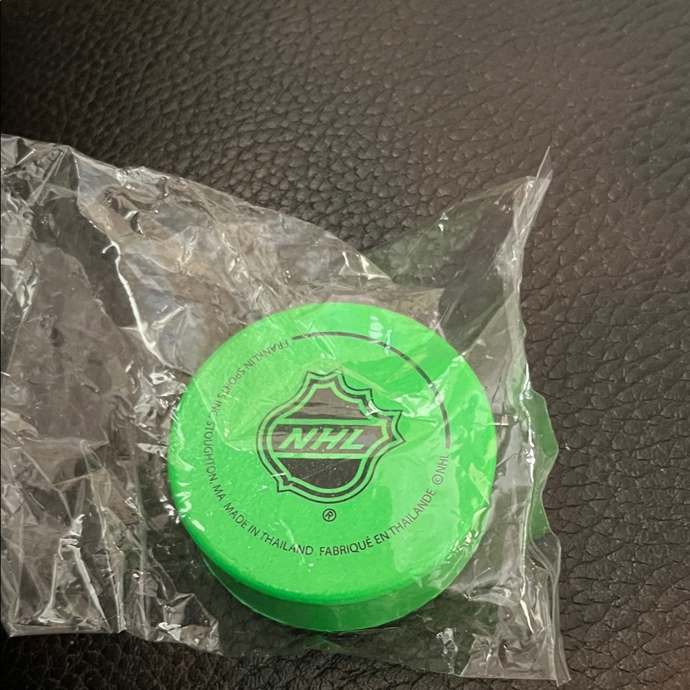 NHL Bright Green Hockey Puck